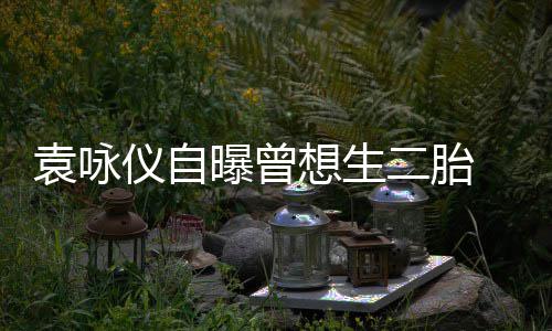 二胎 无曝曾想生工受果奈人袁咏仪自孕未